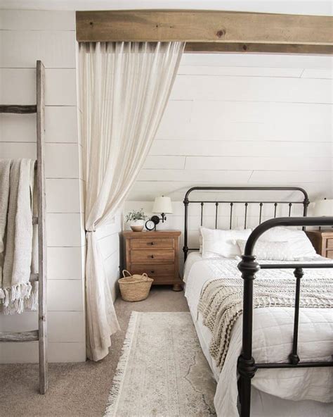 White Farmhouse Shiplap Walls Bedroom Soul Lane