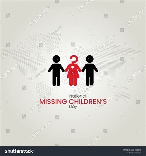 International Missing Childrens Day Missing Childrens Stock Vector