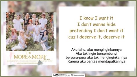 Twice More And More English Ver Easy Lyricsindo Sub By Gomawo Youtube