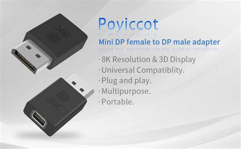 Amazon co jp Poyiccot Mini DP to DisplayPort 延長アダプタ8k DisplayPort オス