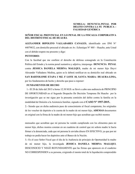 311418512 Denuncia Penal Falsedad Generica Docx