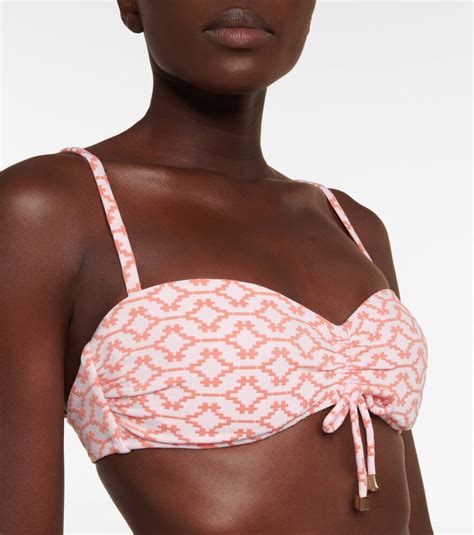 Buy Heidi Klein Antigua Printed Bikini Top Pink At Off Editorialist