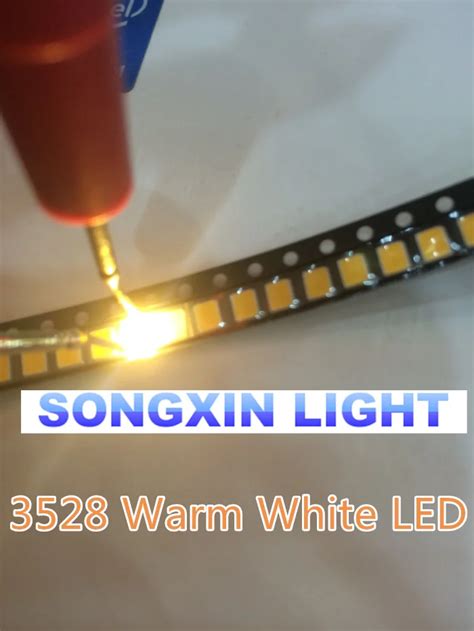 Pcs Smd Smt Led Warm White Power Top Plcc Lamp Bead Smd