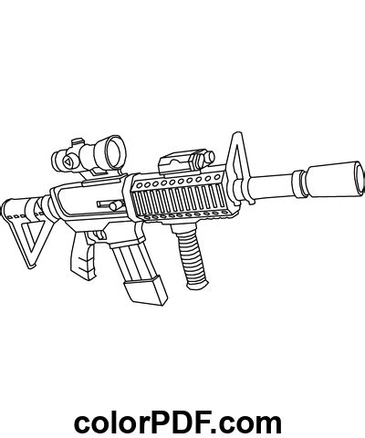 Thermal Scope Assault Rifle Fortnite Coloring Pages And Books In Pdf