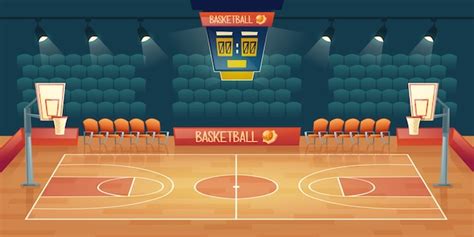 Basketball Court Cartoon Background