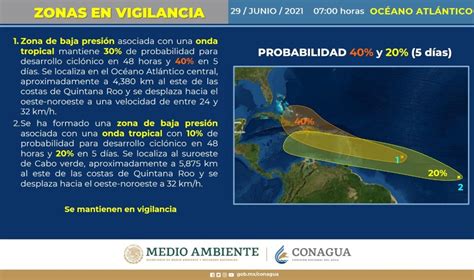 Clima Vigilan Dos Zonas De Baja Presi N Con Trayectoria Al Caribe