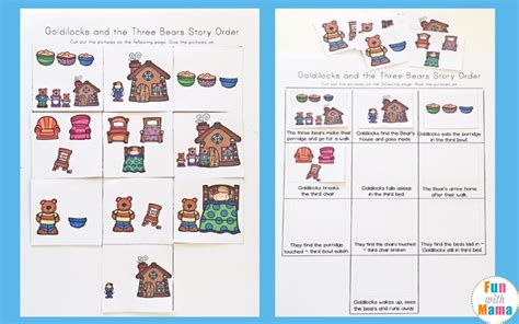 Goldilocks And The Three Bears Printable Pack - Fun with Mama