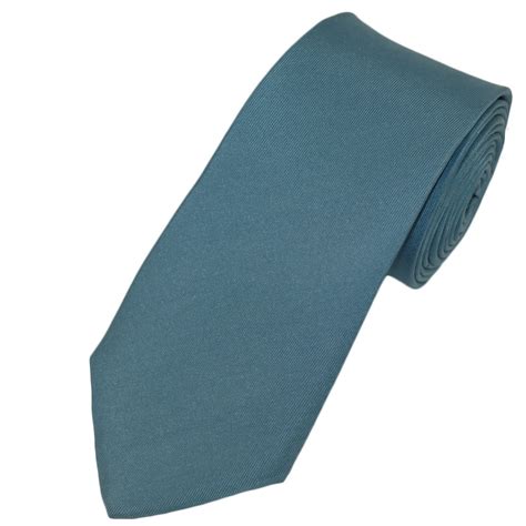 Plain Light Blue Narrow Silk Tie From Ties Planet Uk