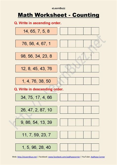 Worksheet For Class 1 - Free Printable Worksheets