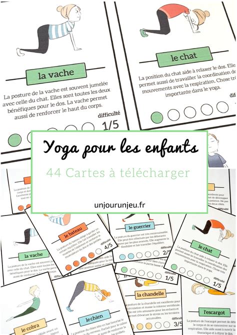 Yoga Pour Les Enfants Cartes T L Charger Gratuitement