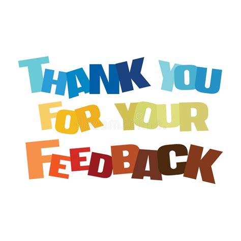 Typographic Illustration Of Thank You For Feedback Stock Illustration