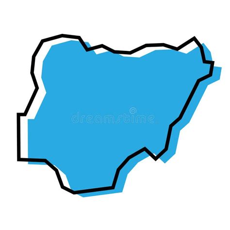 Nigeria Vector Country Map In Three Levels Of Smoothness Stock Vector