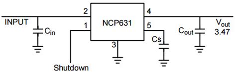 Typical Application for NCP631 3.0 A Linear Voltage Regulator with Soft ...