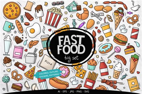 Fast Food Logo Collage