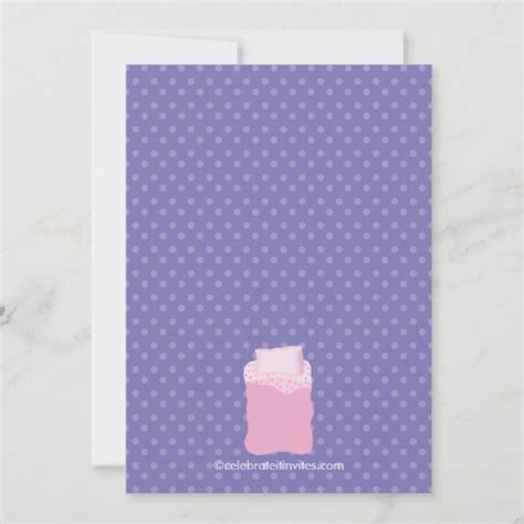 Purple Slumber Party Fun Birthday Invitation Zazzle