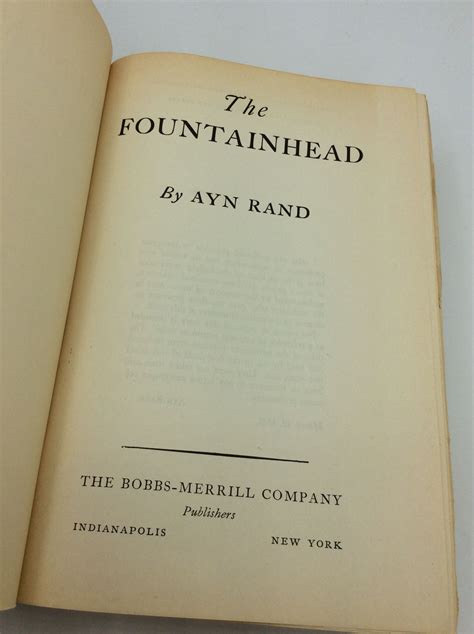 THE FOUNTAINHEAD By Ayn Rand Very Good Hardcover 1943 1st Edition