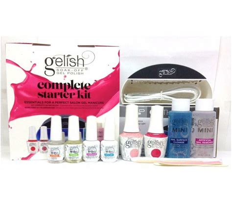 Gelish Complete Starter Kit Led Gel Nail Soak Off Polish Kit Ebay