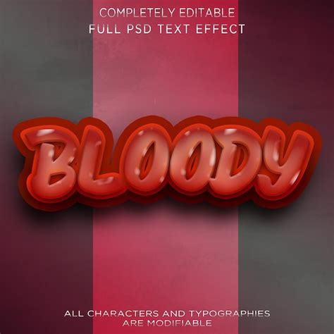 Premium Psd Bloody Text Effect 2