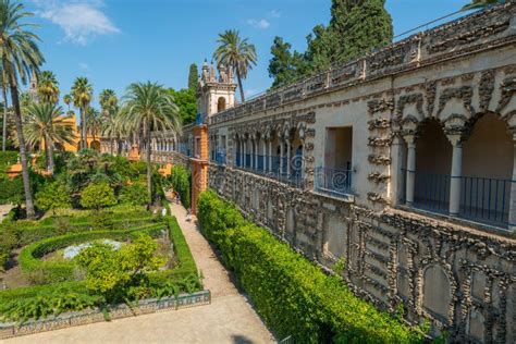 Gardens Royal Alcazar of Sevilla Editorial Stock Image - Image of ...