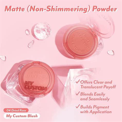 I'm Meme Matte Powder Blush - Customizable Buildable Blendable Blush 04 Dried Rose 0.21 Oz