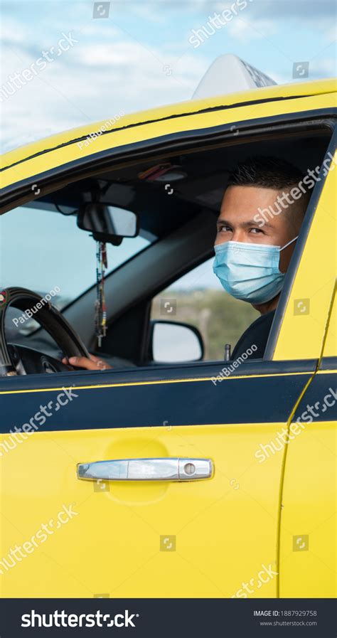 Latino Taxi Driver Sitting Inside His Stock Photo 1887929758 | Shutterstock