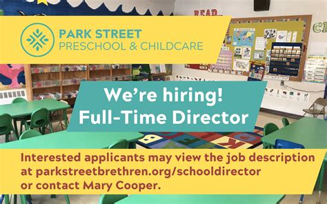 Park Street Preschool And Childcare Job Details Park Street Brethren