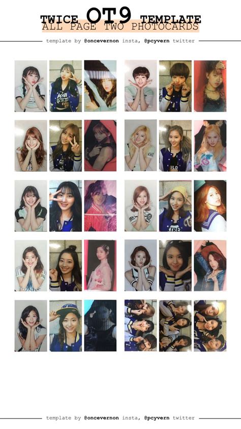 Twice Photocard Template Printable Calendars At A Glance