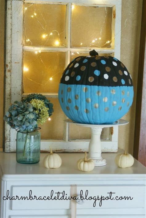 How To Paint A Polka Dot Faux Pumpkin No Carve Pumpkin Decorating