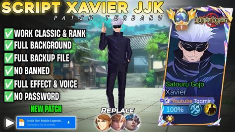 NEW Script Skin Xavier Jujutsu Kaisen No Password Full Effect Voice