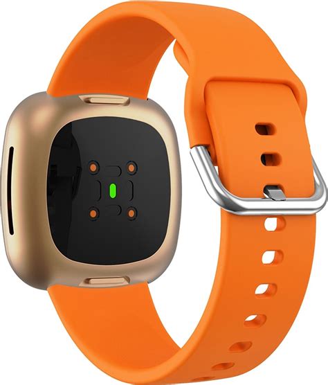 Compatible Fitbit Versa 3 4 Sense 1 2 Siliconen Bandje Oranje