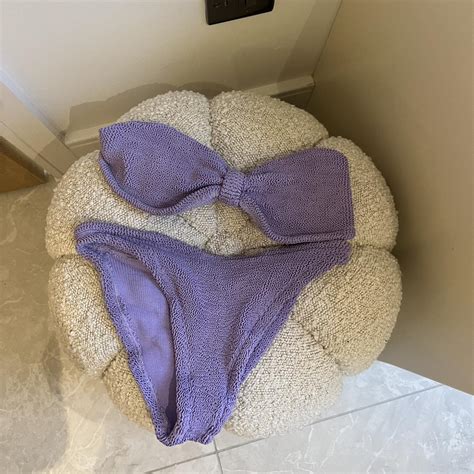 Purple Hunza Bikini Worn A Few Times One Size Depop