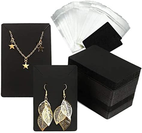 120 Set Earring Display Card Hanging With Self Seal Bags Necklace