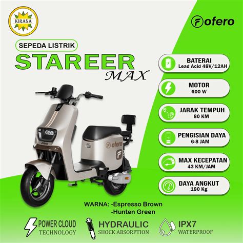 Sepeda Listrik Ofero Stareer Max Kirana Cellular