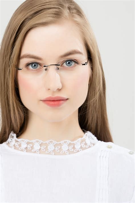 Summer Oval Gunmetal Rimless Eyeglasses Eyebuydirect