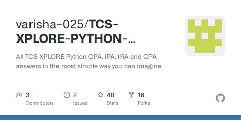 Github Varisha Tcs Xplore Python Codes All Tcs Xplore Python Opa