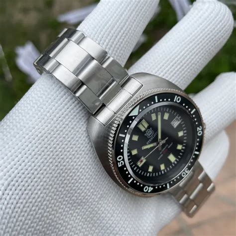 Steeldive Sd Automatic Diver Watch Seiko Nh Movement In Black Eur