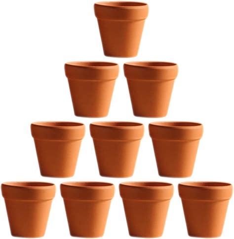 OUNONA 10 Pcs Mini Pots d argile Terre Cuite Céramique Pot Plante