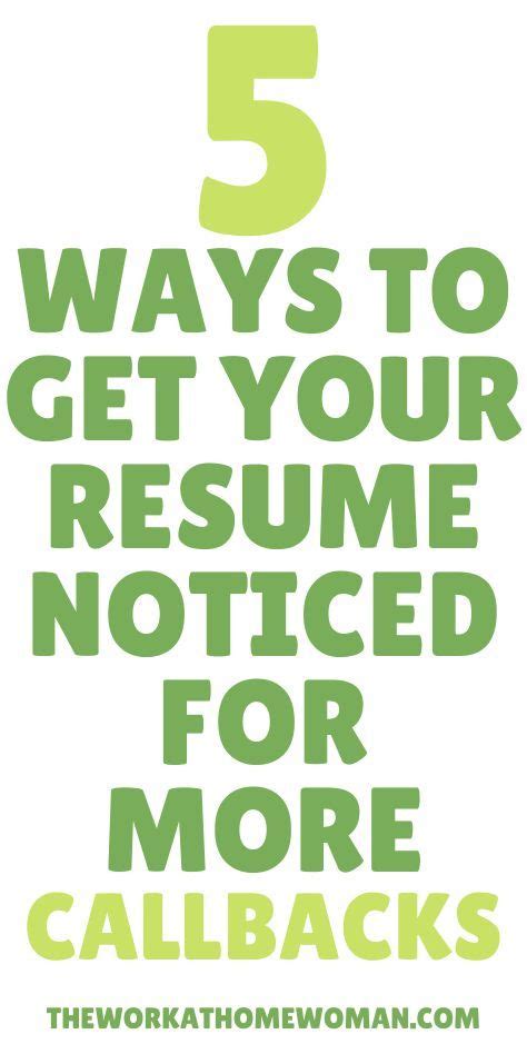 Ways To Get Your Resume Noticed