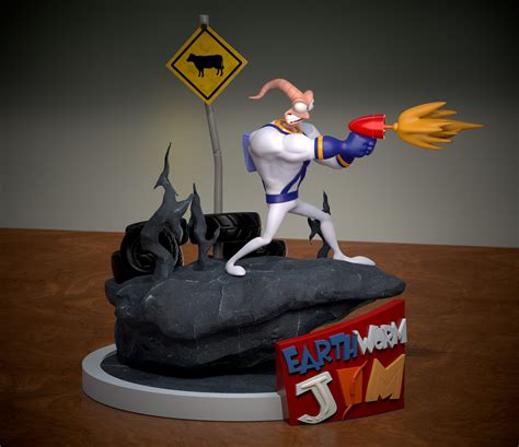 Stl File Earthworm Jim 🎮・3d Printing Model To Download・cults