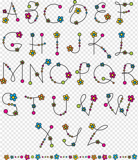 Cute Flower Alphabet Png Pngwing