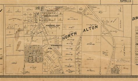 North Alton Village Illinois 1892 Old Town Map Custom Print Madison