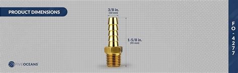 Amazon Five Oceans Brass Fuel Hose Barb Inch Npt Thread X