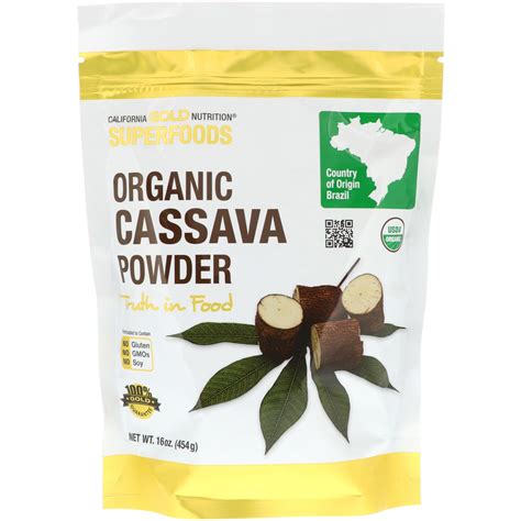 California Gold Nutrition, Superfoods, Organic Cassava Powder, 16 oz ...