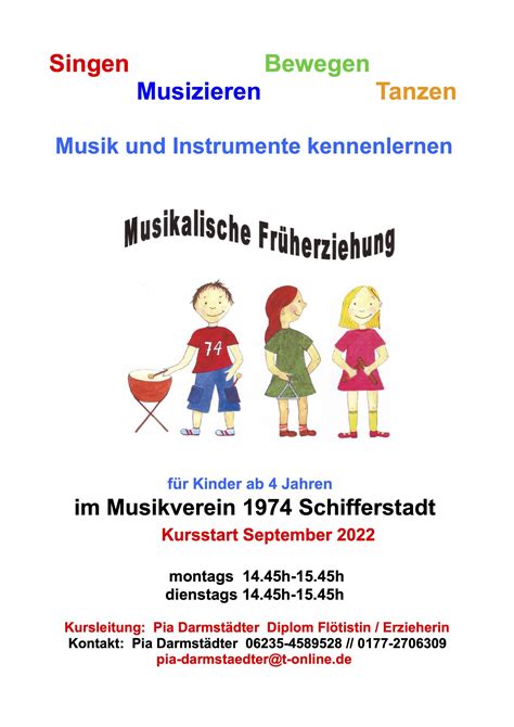 Musikalische Fr Herziehung Musikverein Schifferstadt E V