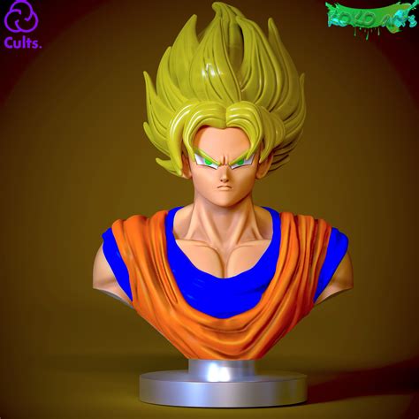 Archivo STL GOKU Medio Busto Super Saiyan 2 Y Ssgss Bundle Plan