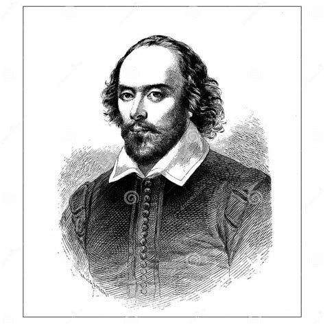 William Shakespeare Portrait Stock Illustration Illustration Of Engraved Dramatist 286631200