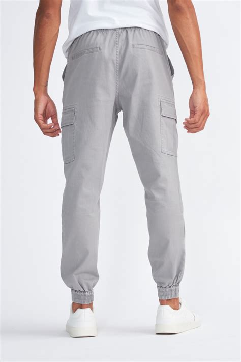 Pantal N Cargo Jogger Gris Bas Basic Simple