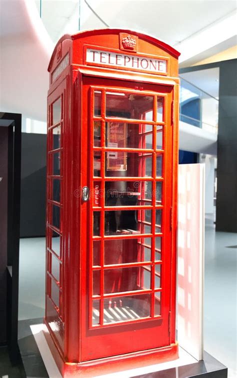 Iconic Red British Telephone Booth On Display Editorial Image Image