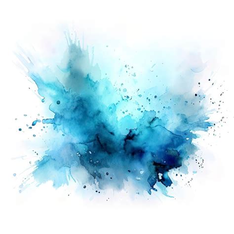 Premium AI Image | Artistic blue watercolor splash effect template