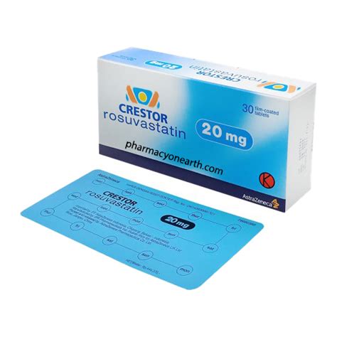 Rosuvastatin 20mg Crestor Tablets Pharmacy On Earth